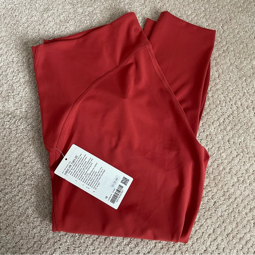 Lululemon InStill High-Rise Tight 25" Cayenne Size 18 NWT